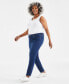 ფოტო #2 პროდუქტის Plus Size Mid-Rise Slim-Leg Stretch Jeans