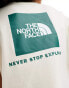 The North Face Redbox relaxed backprint t-shirt in off white