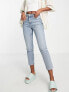 Topshop straight jeans in grey cast bleach