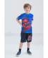 Boys Spider-Man T-Shirt and Shorts Outfit Set to Сине-черный, 14-16 - фото #6