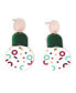 ფოტო #1 პროდუქტის Women's Block Drop Earrings