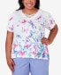 Фото #1 товара Plus Size Summer Breeze Butterfly Border Shirt Sleeve Top