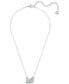 Фото #4 товара Swarovski silver-Tone Dancing Swan Crystal Pendant Necklace, 15" + 2" extender