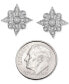 ფოტო #5 პროდუქტის Diamond Cluster Stud Earrings (1/10 ct. t.w.) in Sterling Silver, Created for Macy's