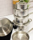 Фото #3 товара Hammered 10 Piece 3-Ply Stainless Steel Cookware Set