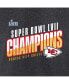 Фото #4 товара Men's Heather Charcoal Kansas City Chiefs Super Bowl LVII Champions Victory Formation T-shirt