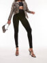 Фото #1 товара Topshop Tall full length heavy weight legging with deep waistband in black