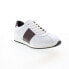 Фото #2 товара Bruno Magli Evo EVO5 Mens White Leather Lace Up Lifestyle Sneakers Shoes 9.5
