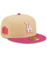 ფოტო #3 პროდუქტის Men's Orange, Pink Los Angeles Dodgers 2020 World Series Mango Passion 59Fifty Fitted Hat