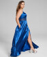 Фото #3 товара Trendy Plus Size Illusion-Waist-Appliqué Gown