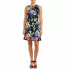 Фото #1 товара Time and Tru Midi A-Line Dress Womens XS Multicolor Floral Sleeveless Knit Dress