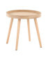 Фото #4 товара Pebble Mid Century Modern Side Table Set In Natural Wood