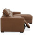 Nevio 115" 3-Pc. Leather Sectional with 1 Power Recliner, Headrests and Chaise, Created For Macy's