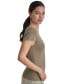 ფოტო #3 პროდუქტის Women's Square-Neck Short-Sleeve Blouse