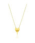 Yellow Gold Tone Elongated Heart Necklace