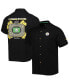 Фото #1 товара Men's Black Pittsburgh Steelers Top of Your Game Camp Button-Up Shirt