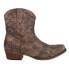 Фото #1 товара Roper Short Stuff Embroidery Snip Toe Cowboy Booties Womens Brown Casual Boots 0