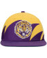 ფოტო #2 პროდუქტის Men's Purple, Gold Lsu Tigers Sharktooth Snapback Hat