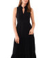 Women's Split-Neck Sleeveless Maxi Dress