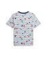 ფოტო #2 პროდუქტის Big Boys Sailing-Print Striped Cotton Jersey T-shirt