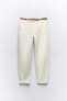 Chino trousers with braided belt