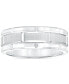 ფოტო #3 პროდუქტის Men's Ring, 8mm Wedding Band in White or Black Tungsten