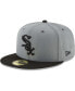 Фото #1 товара Men's Gray, Black Chicago White Sox Two-Tone 59FIFTY Fitted Hat