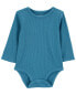 Baby Waffle Knit Long-Sleeve Bodysuit 6M