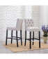 Фото #2 товара Linen Fabric Tufted Bar Stool (Set of 2)