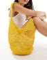 South Beach crochet tote bag in yellow