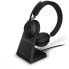Jabra Evolve2 65 USB-C Black UC Chrg stand Stereo - Wireless - Office/Call center - 20 - 20000 Hz - 176.4 g - Headset - Black