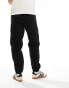 Pull&bear basic cargo trouser in black