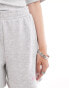 ONLY Miami print sweat short co-ord in light grey Серый, L - EU 40 - фото #4