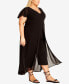 Фото #2 товара Plus Size Glam V-neck Jumpsuit