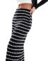 Фото #4 товара New Look stripe wide leg trouser in black