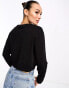 Фото #4 товара Stradivarius premium long sleeve top in black