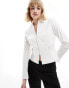 Фото #1 товара Mango zip front shirt in white