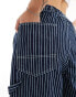 COLLUSION pull on cargo trouser in blue stripe