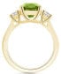 ფოტო #3 პროდუქტის Peridot (2-3/8 ct. t.w.) and Diamond (1/3 ct. t.w.) Ring in 14K Yellow Gold