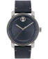 ფოტო #1 პროდუქტის Men's Bold Access Swiss Quartz Blue Leather Watch 41mm