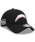 ფოტო #1 პროდუქტის Men's Black Los Angeles Chargers 2023 NFL Crucial Catch 9TWENTY Adjustable Hat