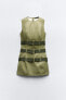 Фото #5 товара Платье с вощеным покрытием и ремнями ZARA