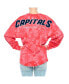 Фото #3 товара Women's Red Washington Capitals Crystal-Dye Long Sleeve T-shirt