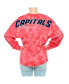 Women's Red Washington Capitals Crystal-Dye Long Sleeve T-shirt