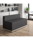 Фото #2 товара Modular Reception Loveseat With Brushed Stainless Steel Base Chair