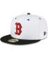 ფოტო #3 პროდუქტის Men's White, Black Boston Red Sox 1915 World Series Primary Eye 59FIFTY Fitted Hat