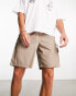 Фото #1 товара New Look zip pocket shorts in brown