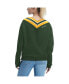 ფოტო #3 პროდუქტის Women's Green Green Bay Packers Heidi Raglan V-Neck Sweater