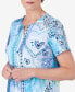 ფოტო #5 პროდუქტის Petite Patchwork Hearts Split Neck Tee