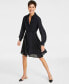 Фото #1 товара Платье рубашка On 34th с поясом, длинный рукав, создано для Macy's - Женское Рубашко-платье